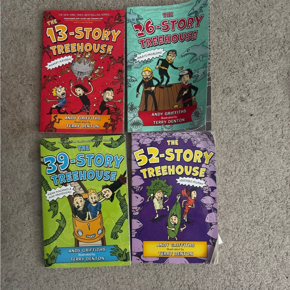 The Treehouse Series by Andy Griffiths - Set of 4 Books